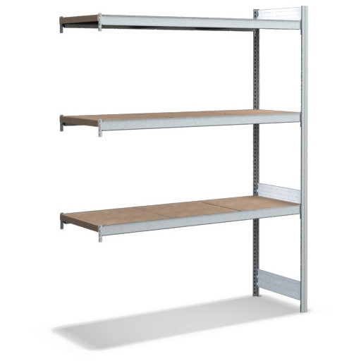 BITO grand kit d'extension d'étagère /350kg 1999x1512x524 3 niveaux aggloméré galvanisé, C1256-0001