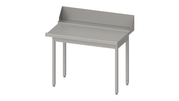 Table d'égouttage Stalgast, guide panier avec pente, sans étagère de base, 1400x750x880mm, montage côté droit, dosseret : 200mm, soudé, VAL14713RA