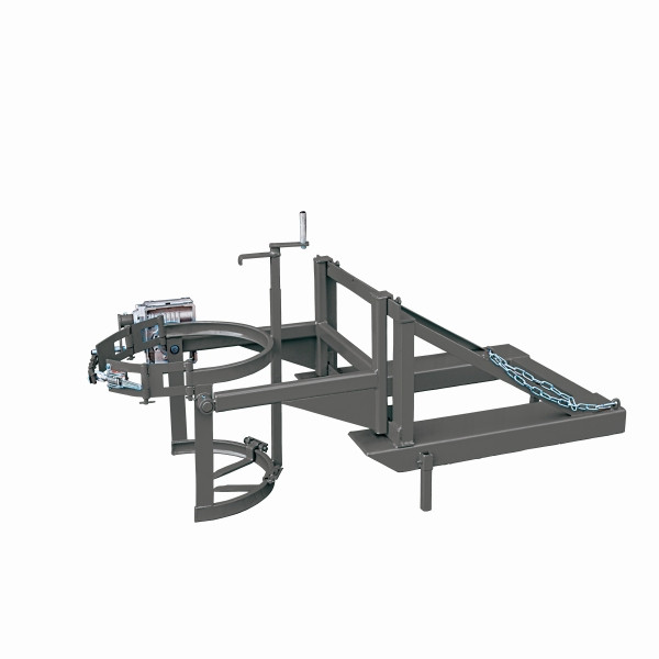 Support supérieur et inférieur de benne basculante industrielle Eichinger, manivelle, 1 x baril gris anthracite, 22350100000096