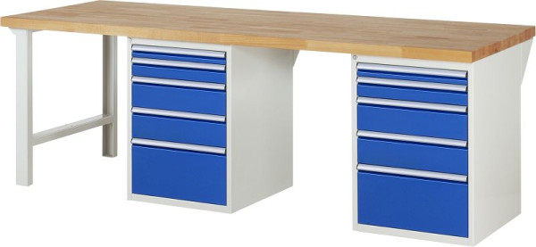 Etabli RAU série 7000 - modèle 7511-8, L2500 x P900 x H890 mm, base système L2500 x P850 x H850 mm, 03-7511A8-259B4M.11