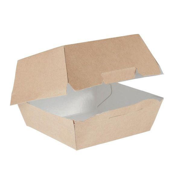 Boîtes à hamburgers compostables Colpac standard 10,8 cm, UE : 250 pièces, GE802