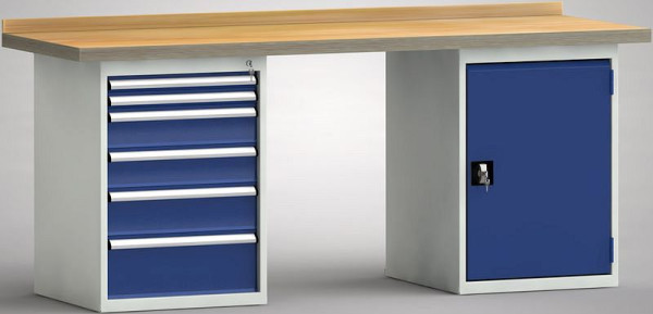 Etabli standard KLW - 1500 x 700 x 840 mm L x P x H, WS215N-2000M40-E7026