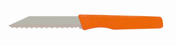 Couteau à pain / couteau de cuisine Schneider avec bord dentelé, orange, longueur de lame 87 mm, longueur totale 185 mm, 260961
