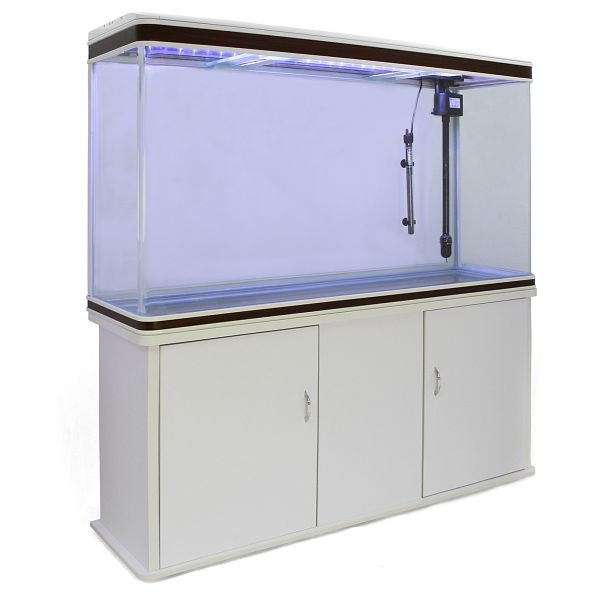 KuKoo Aquarium 300 L, kit complet avec meuble bas, blanc, 25162