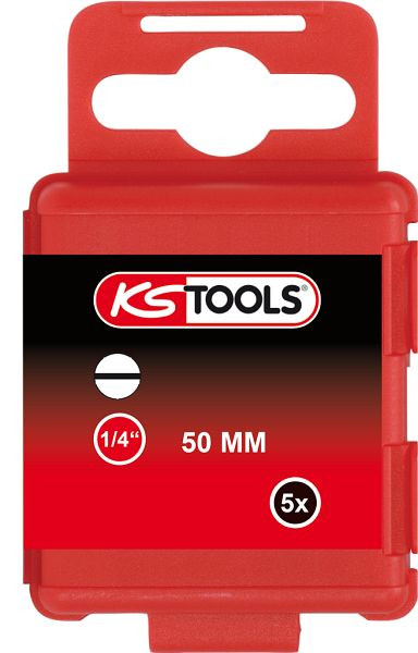KS Tools Fente pour embout 1/4", 50 mm, 3 mm, paquet de 5, 911.2747