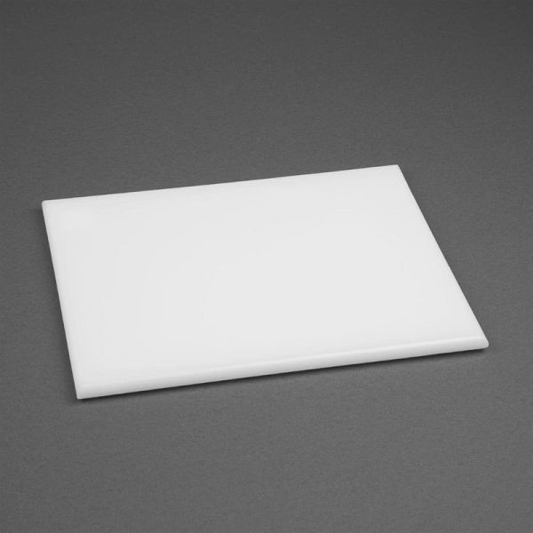 Petite planche à découper Hygiplas HDPE blanc 300x 225x12mm, HC867