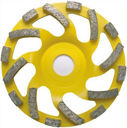 Meule boisseau diamantée ELMAG 125mm, JAUNE ABRASIF (chape, chamotte, ...), alésage 22, 23 mm, 61636