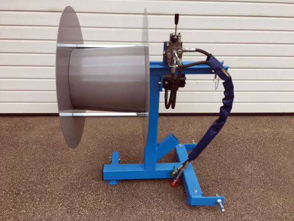 Dispositif de base pour enrouleur FIX avec attelage 3 points pour tracteurs avec tambour d'enroulement Ø 800 mm et contrôle hydraulique du débit, 1621_1680_1624