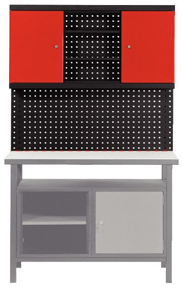 Système de panneau arrière d'extension KS Tools pour établis, avec armoire, 865.0009