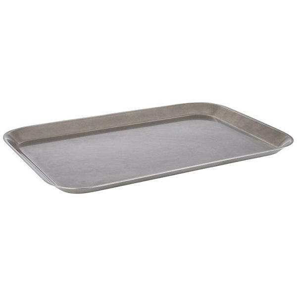 Plateau APS -VINTAGE-, 38 x 26,5 cm, hauteur : 1,5 cm, acier inoxydable, aspect acier inoxydable antique, 30132