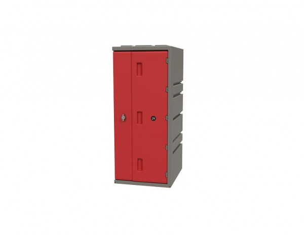 Casier en plastique Lotz 900 Casier en plastique, hauteur : 900 mm, porte rouge, serrure à pêne rotatif, 221900-04