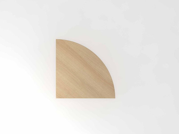 Hammerbacher angle de liaison quart de cercle/console, 80x80cm chêne/argent, quart de cercle, VXBE91/E/S