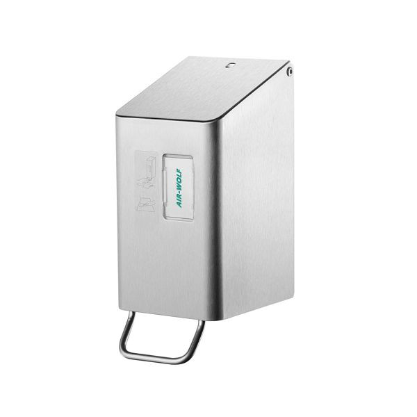 Nettoyant pour sièges de toilettes Air Wolf, montage mural, acier inoxydable thermolaqué transparent, 250 ml, série Omega, 29-082
