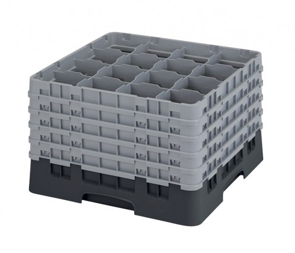 Panier à linge Cambro 16 compartiments Camrack noir, paquet de 2, 16S1058110