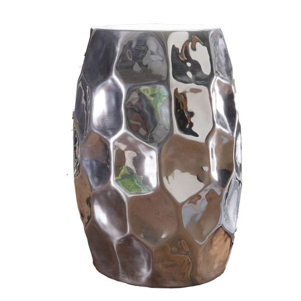 Wohnling table d'appoint JADA 30 x 47 x 30cm aluminium argent rond oriental, WL5.475
