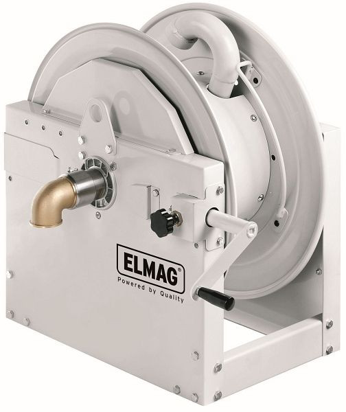 Enrouleur de tuyau industriel ELMAG série 700 / L 270, entraînement manuel pour air, eau, diesel, 20 bar, 43600