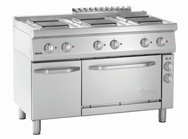 Cuisinière électrique Bartscher 700, B1200, 6 plaques, four électrique, 286347