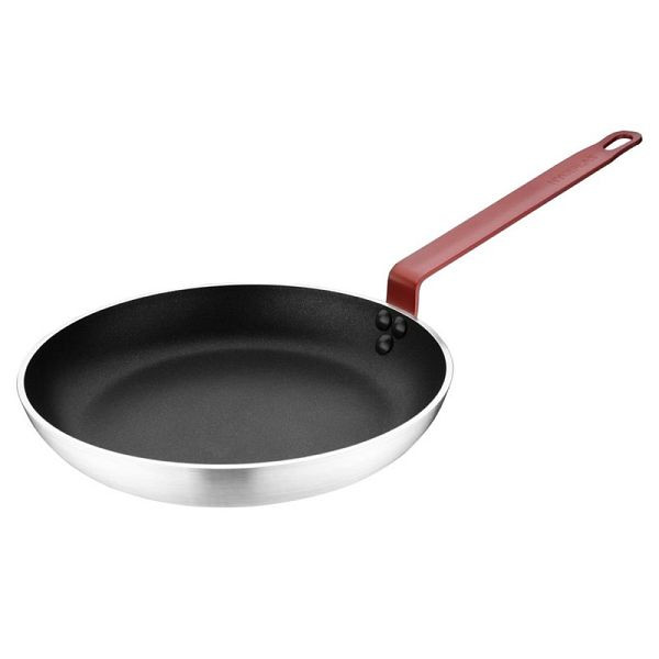 Poêle antiadhésive Hygiplas Teflon Platinum Plus 280 mm manche rouge, FB475