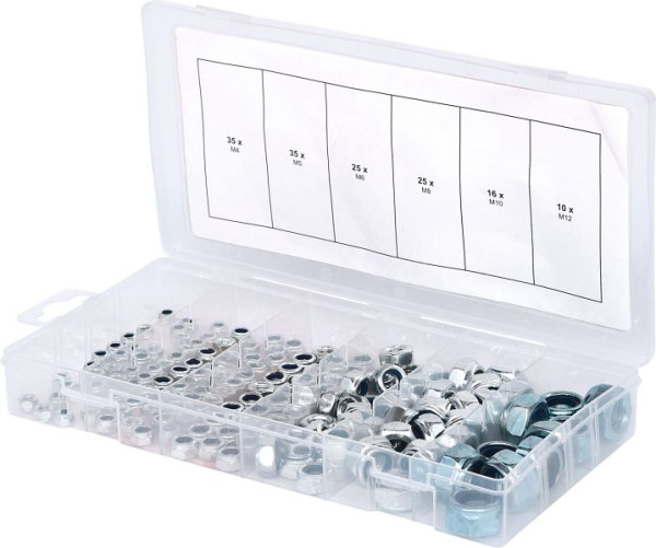 Gamme de contre-écrous KS Tools, M4-12, 146 pièces, 970.0120