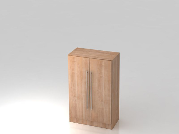 Armoire Hammerbacher 3OH avec poignée de garde-corps du panneau de base noyer/noyer, 80x42x127 cm (LxPxH), V7550/N/N/RE