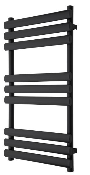 Radiateur de salle de bain TVS avec tubes ovales horizontaux MILO 9-500, noir, 940 x 520 mm, MI9-500SO