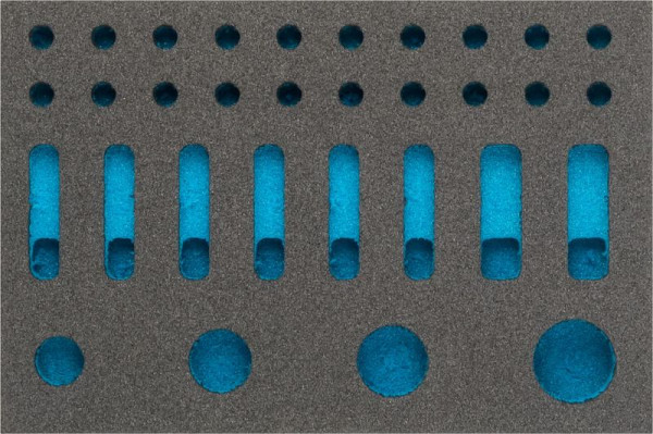 Insert en mousse souple à 2 composants Hazet, pour 1557/32, dimensions / longueur : 172 mm x 114 mm Taille du système d'organisation : 1/9 (172 x 114 mm), 163-346L