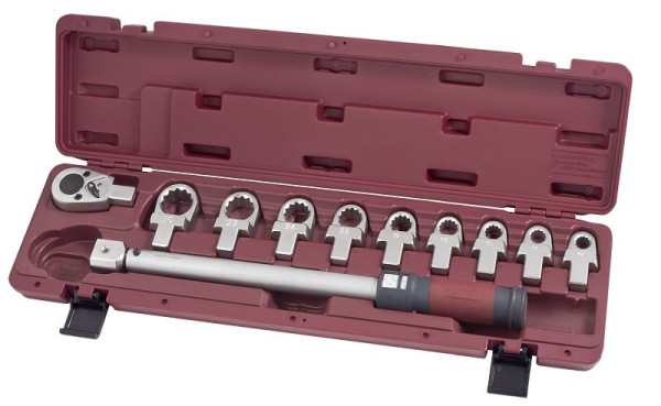 Coffret de clé dynamométrique à clic Kraftwerk 1/2" avec clé polygonale à insérer, 40-200 Nm, 11 pièces, 3235RK1