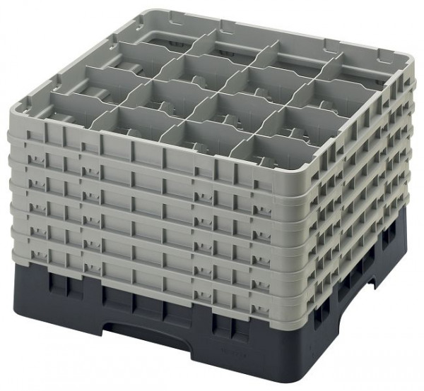 Panier de lavage Cambro 16 compartiments Camrack® Noir, Paquet de 2, 16S1214110