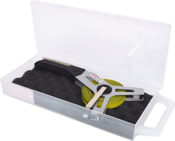 Mètre ruban à cadre KS Tools avec ruban en acier jaune, 30 m, 300.0050