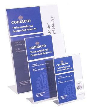Présentoir de comptoir Contacto DIN A4 acrylique, 6779/004