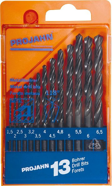 Cassette plastique Projahn HSS 13 pièces 1,5-6,5 / 0,5 + 3,2 +4,8, 67000
