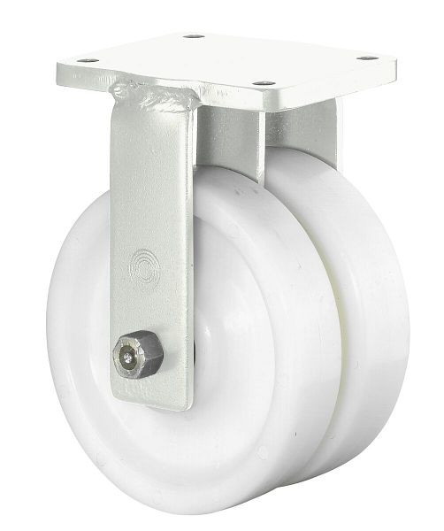 Roulettes BS roulette double pour charges lourdes, largeur de roue 2x60 mm, Ø roue 250 mm, capacité de charge 2000 kg, bande de roulement/corps de roue en plastique, roulements à billes, S110.B15.251