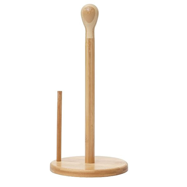 Porte-rouleau de cuisine Mendler HWC-B84, support de papier de cuisine porte-rouleau, bambou 34x16x16cm, 60732