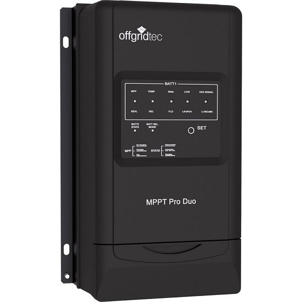 Contrôleur de charge Offgridtec MPPT Pro Duo 30A 12V 24V pour deux circuits de batterie, 1-01-011200