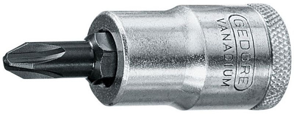 Embout de tournevis GEDORE 1/2'' pour vis Phillips PH 2, 6656650