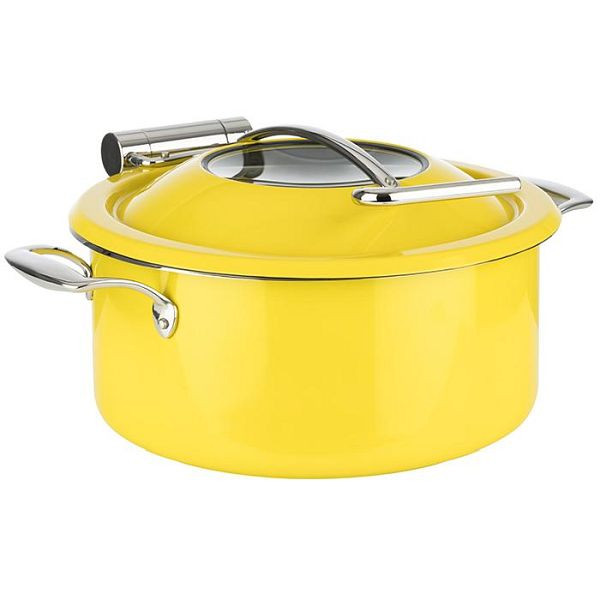 Chafing Dish APS, Ø 30,5 cm, hauteur : 17,5 cm, inox 18/8, jaune, 12336