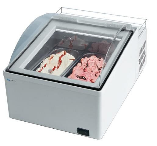 vitrine mobile pour glaces gel-o-mat, modèle Icepoint 2, 4x2,5 ou 2 x 5 litres, 1630.2.0