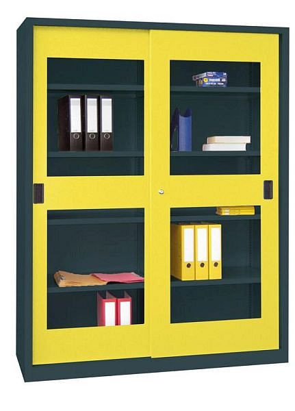 PAVOY Armoire à portes coulissantes avec portes visualisables, hauteur 1950 mm, 30302-150-491