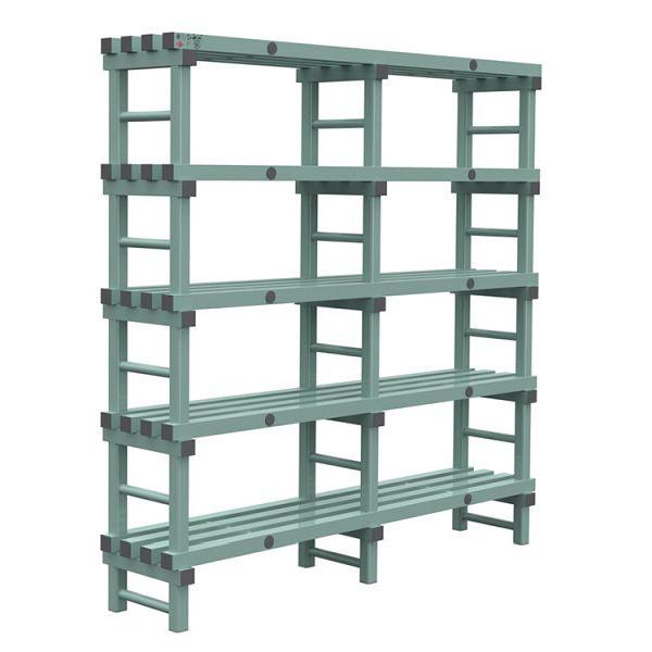 Etagère Euro REA 1800x400x1850mm, 5 montants au pas de 350mm, 308.174