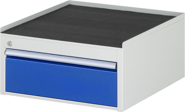 Armoire à tiroirs RAU série 7000, L580xP650xH285mm, tiroir : 1xH180mm, support métallique avec bord roulant sur 3 côtés et tapis antidérapant, 03-L1.0A-MT.11