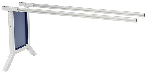 Cadre de fixation pour ligne de travail Bedrunka+Hirth avec plan de travail, engrenage pour réglage par manivelle et réglage électrique de la hauteur, 1000 x 750 mm, 07.10.72KHV