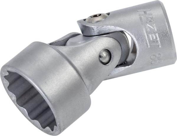 Hazet Douille Articulée, Bi-Hex, Carré Creux 10mm (3/8"), Profil de Traction Extérieur Double-Hex, 18mm, 880G-Z18