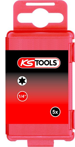 KS Tools Embout 1/4" Torx, 75 mm, T30, paquet de 5, 911.7756