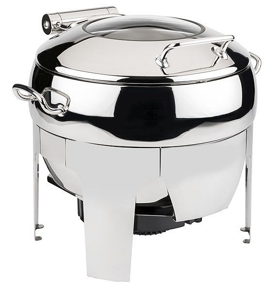 Chafing Dish APS rond, 48 x 42 cm, hauteur : 39 cm, inox, - EASY INDUCTION -, 1 cadre, 1 bassine d'eau, 12325