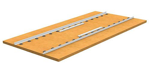 Bedrunka+Hirth plan de travail pour ligne de travail avec rail à billes, hêtre multiplex, profondeur d'appui de la pièce : 384 mm, 1000 x 750 x 25 mm, 07.60.90