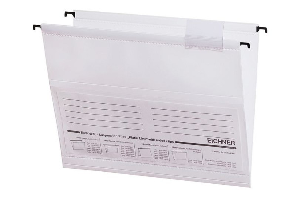 Dossier suspendu Eichner Platin Line en PVC, blanc, UE : 10 pièces, 9039-10015