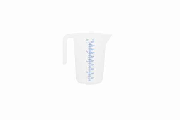 Verre doseur Schneider, 1,0 l, échelle en relief, écriture bleue, poignée ouverte, 206012