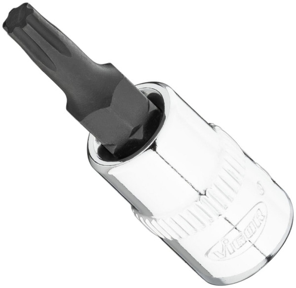 Embout de tournevis VIGOR T-Plus, carré 6,3 mm (1/4 pouce), profil T+, T20+, V7037-IP20