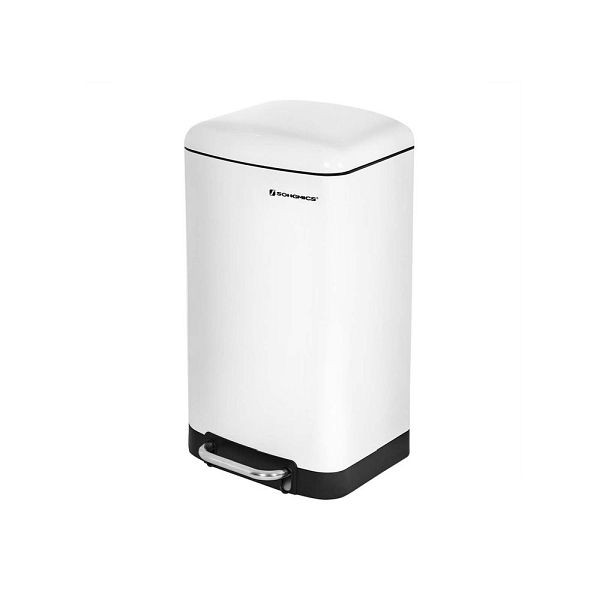 SONGMICS poubelle 30 litres blanche, LTB01W