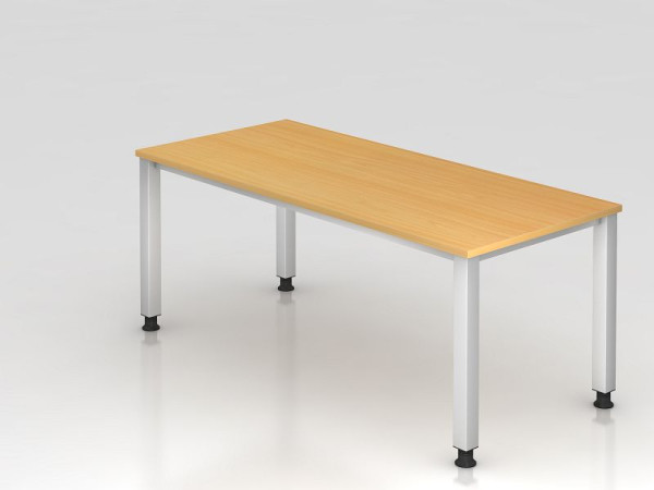 Bureau Hammerbacher 4 pieds carré 180x80cm hêtre, forme rectangulaire, VQS19/6/S